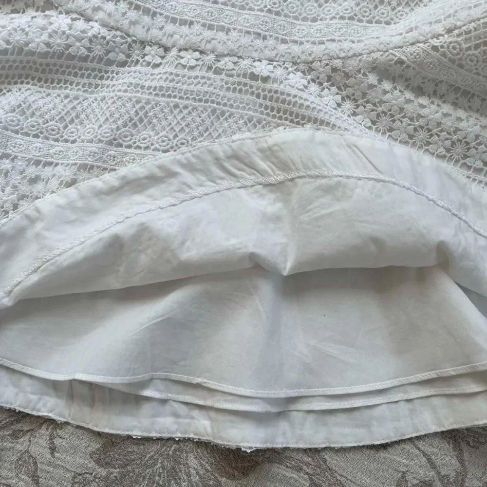 Kate Spade New York  Girls White Lace Drop Waist Rules Dress 128/8Y - Picture 9 of 13